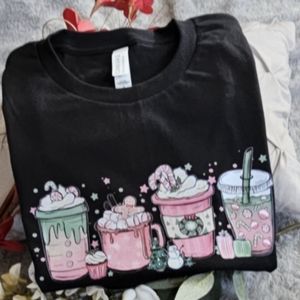 womens graphic t-shirts, christimas gift coffee lover